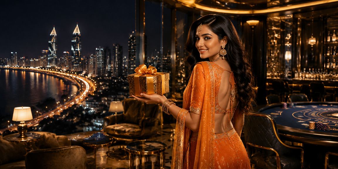 Young Indian woman enjoying casino games on mobile app