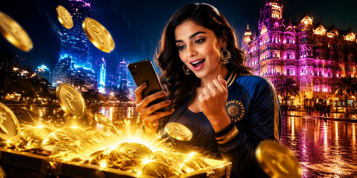 Digital payment transaction with Indian Rupee in Mumbai backdrop